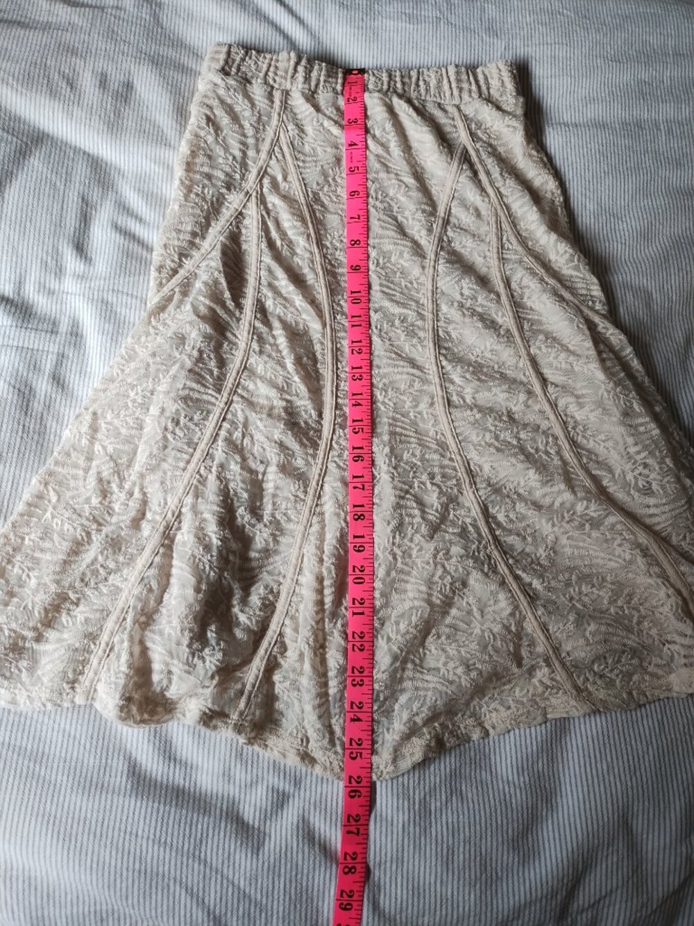 CIRANA Cream A-line Paneled Lace Skirt - Picture 5 of 8